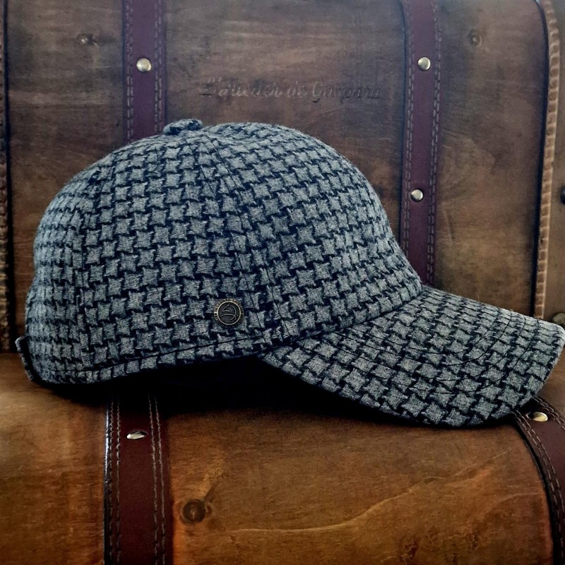 La casquette pied-de-poule Arno (grey)