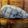 Le béret à carreaux Gonzague (gris)