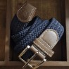 La Ceinture Tressée Élastique Bleu Marine