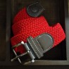 La Ceinture Tressée Élastique Rouge Cardinal